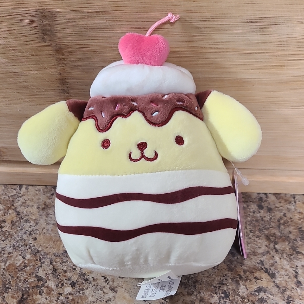 Hello Kitty Squishmallows Pompompurin Dessert Sundae Plush Toy 7" Tag Ice Cream